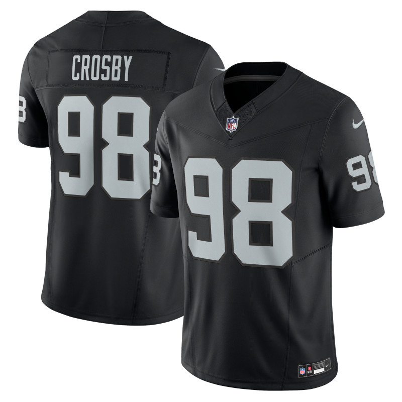 Men's Las Vegas Raiders Maxx Crosby Black Vapor F.U.S.E. Limited Jersey
