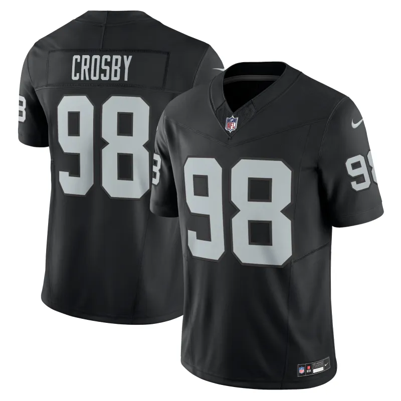 Men's Las Vegas Raiders Maxx Crosby Black Vapor F.U.S.E. Limited Jersey