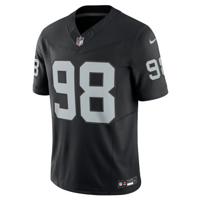 Men's Las Vegas Raiders Maxx Crosby Black Vapor F.U.S.E. Limited Jersey 02