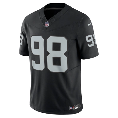 Men's Las Vegas Raiders Maxx Crosby Black Vapor F.U.S.E. Limited Jersey 02