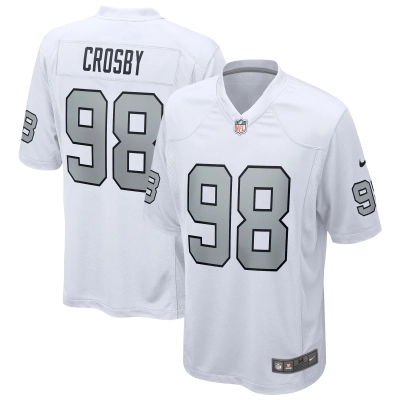 Men's Las Vegas Raiders Maxx Crosby White Alternate Game Jersey 01