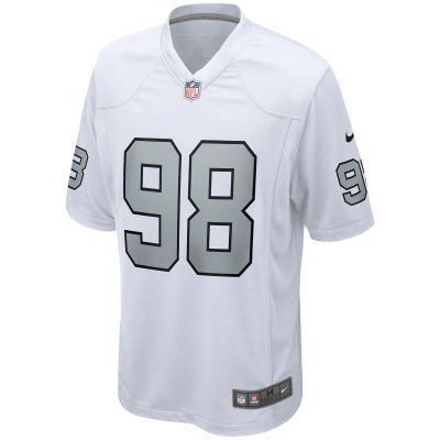 Men's Las Vegas Raiders Maxx Crosby White Alternate Game Jersey 02