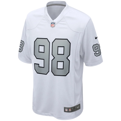 Men's Las Vegas Raiders Maxx Crosby White Alternate Game Jersey 02