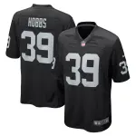 Men's Las Vegas Raiders Nate Hobbs Black Game Jersey