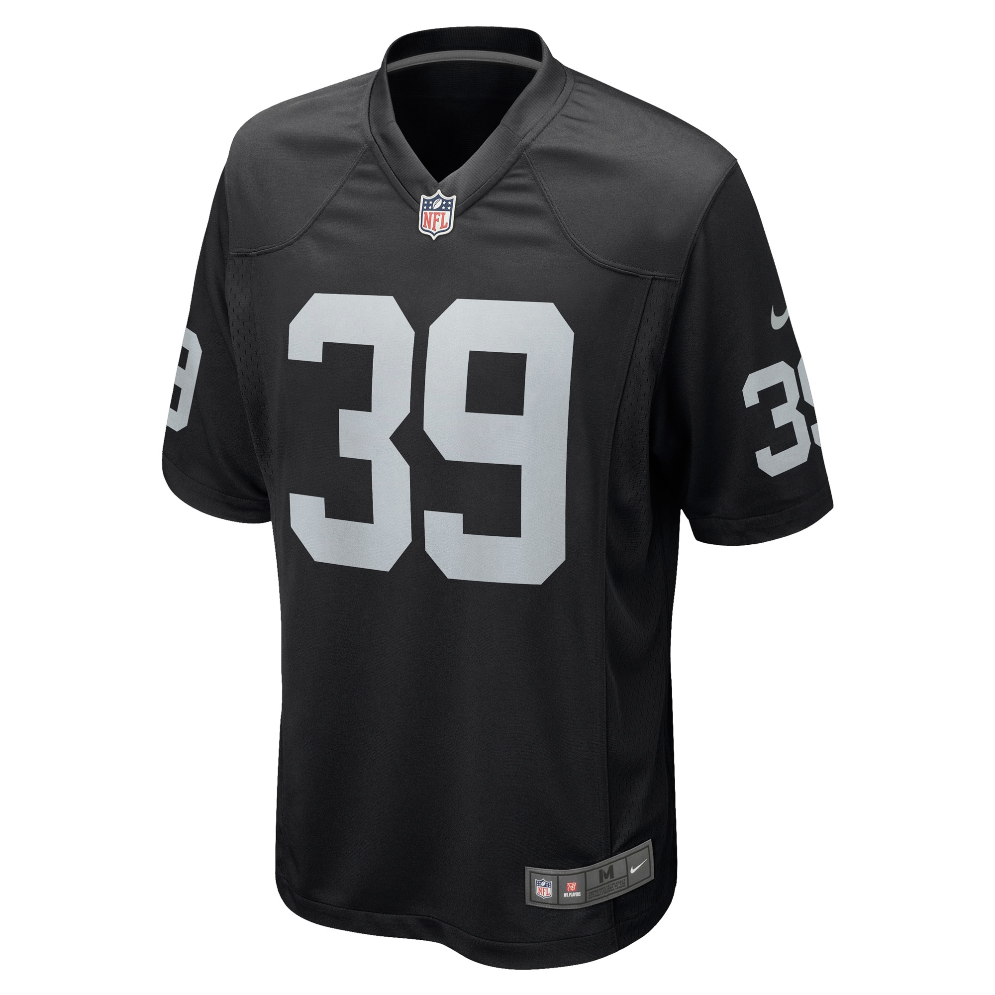 Men's Las Vegas Raiders Nate Hobbs Black Game Jersey