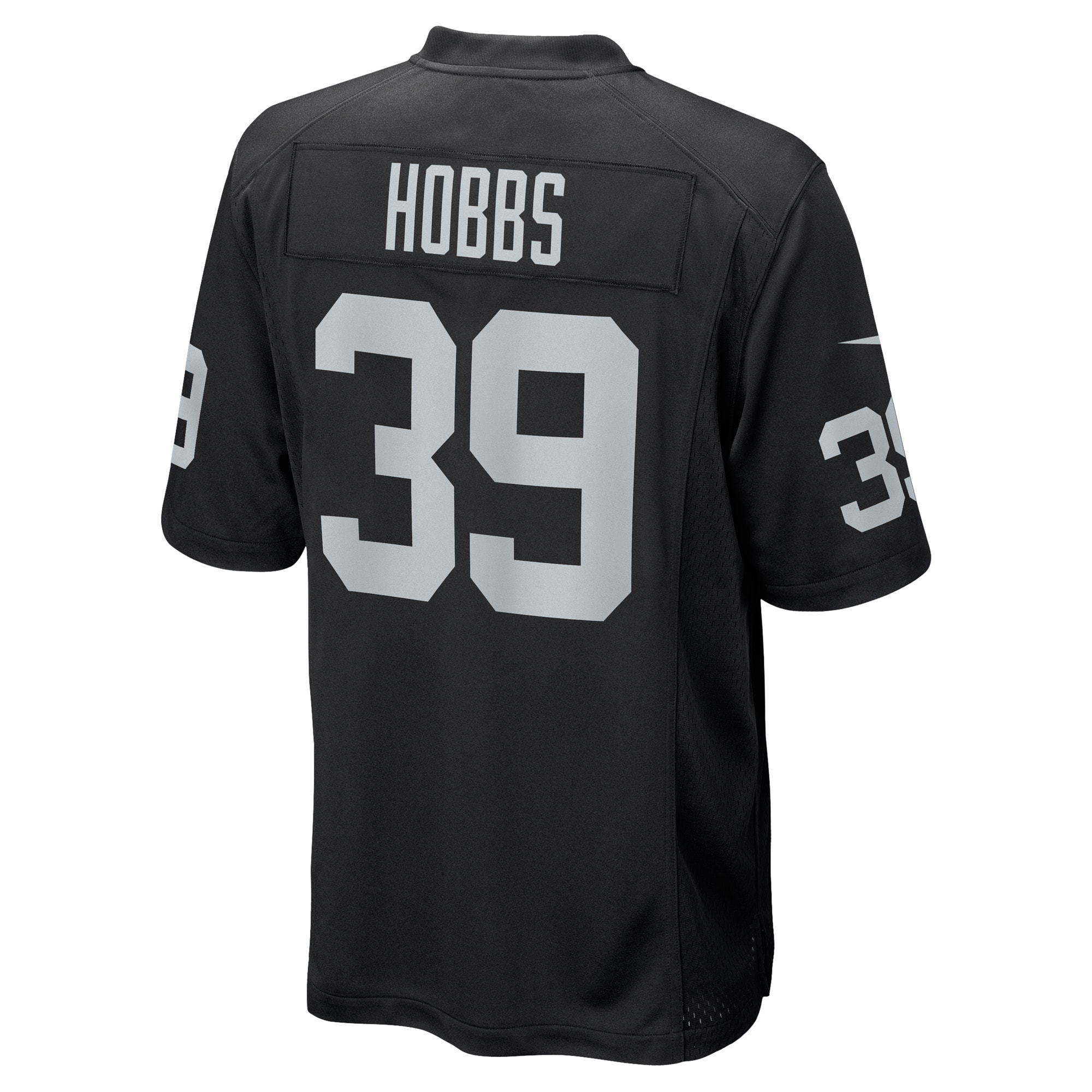 Men's Las Vegas Raiders Nate Hobbs Black Game Jersey