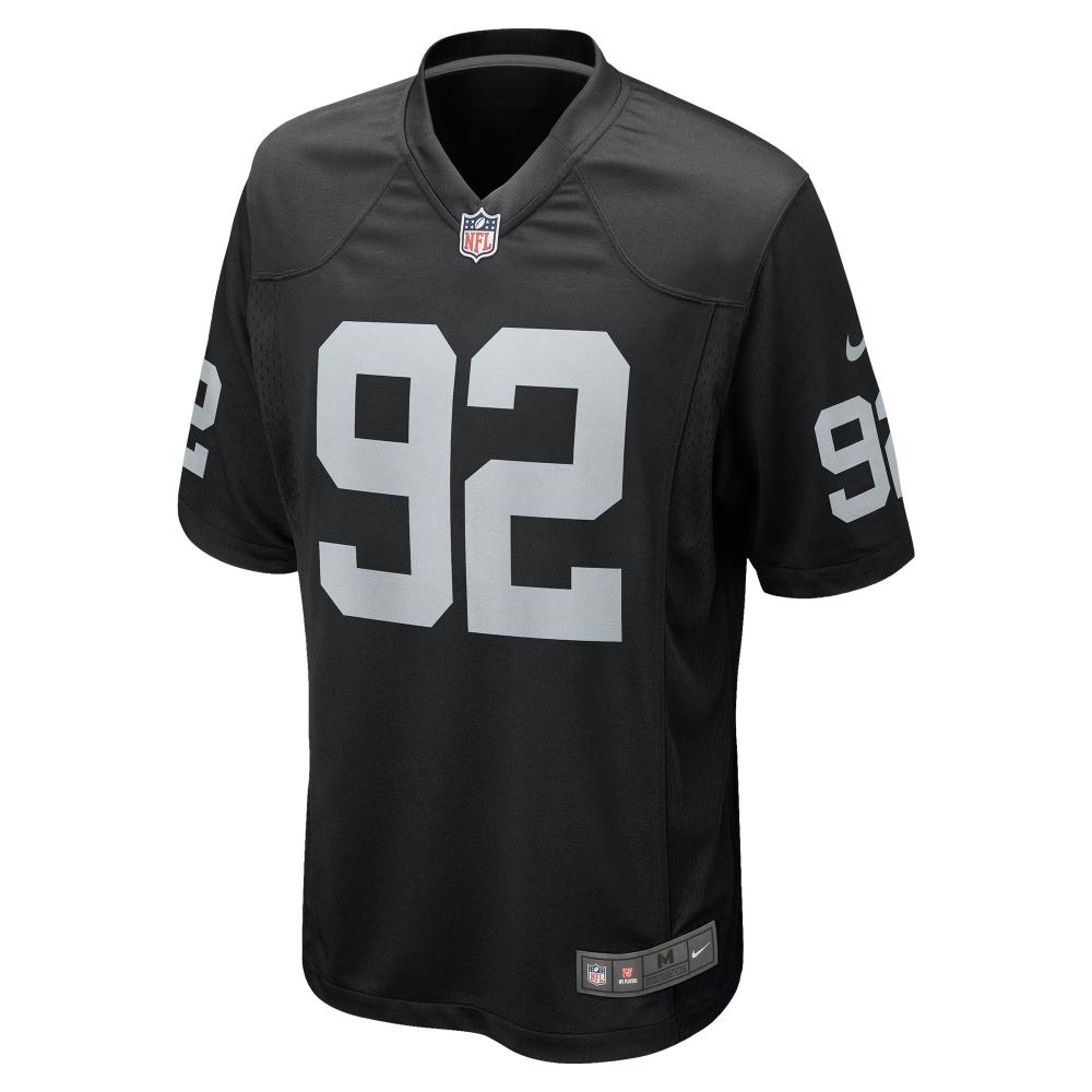 Men's Las Vegas Raiders Richard Seymour Black Retired Player Game Jersey