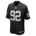 Men's Las Vegas Raiders Richard Seymour Black Retired Player Game Jersey