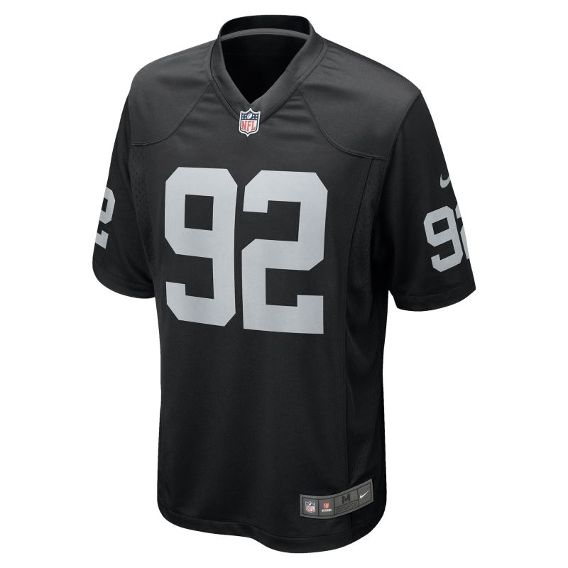 Men's Las Vegas Raiders Richard Seymour Black Retired Player Game Jersey