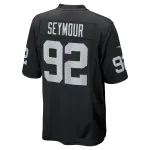 Men's Las Vegas Raiders Richard Seymour Black Retired Player Game Jersey