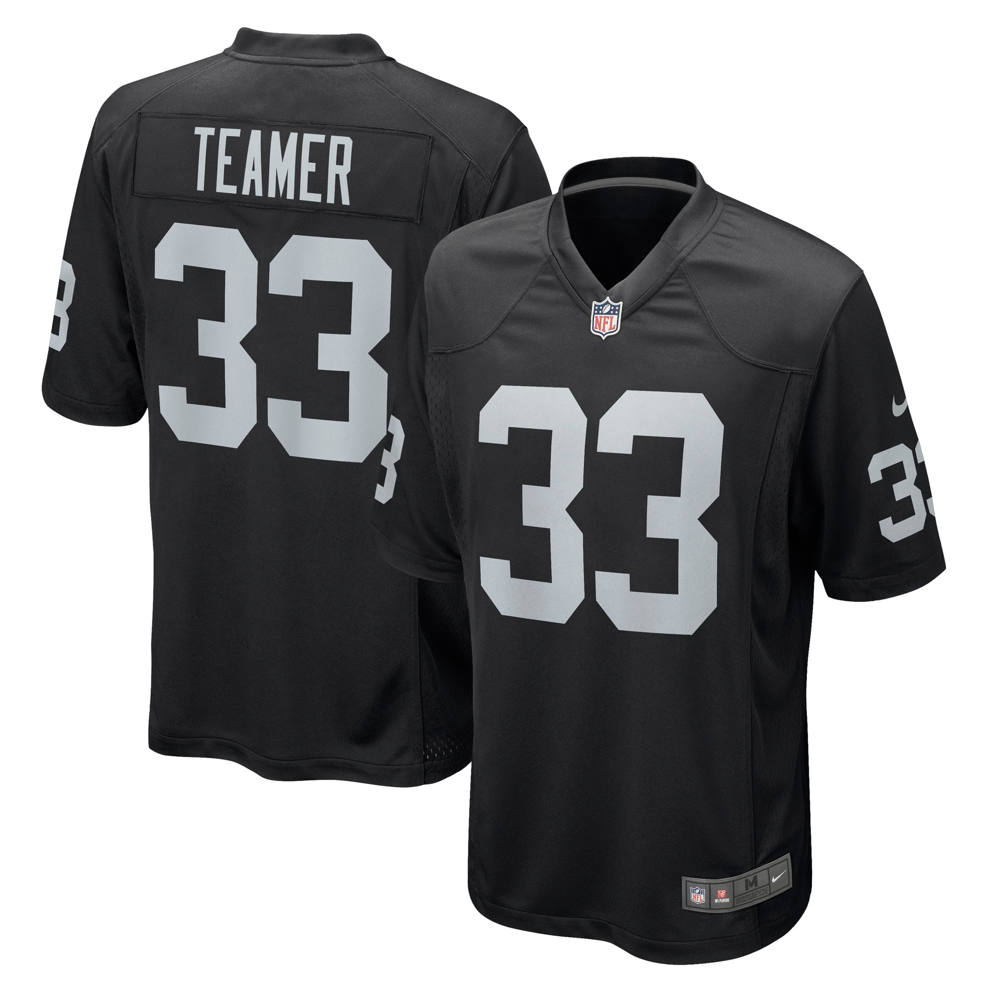 Men's Las Vegas Raiders Roderic Teamer Black Game Jersey