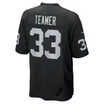 Men's Las Vegas Raiders Roderic Teamer Black Game Jersey