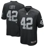Men's Las Vegas Raiders Ronnie Lott Black Game Retired Player Jersey