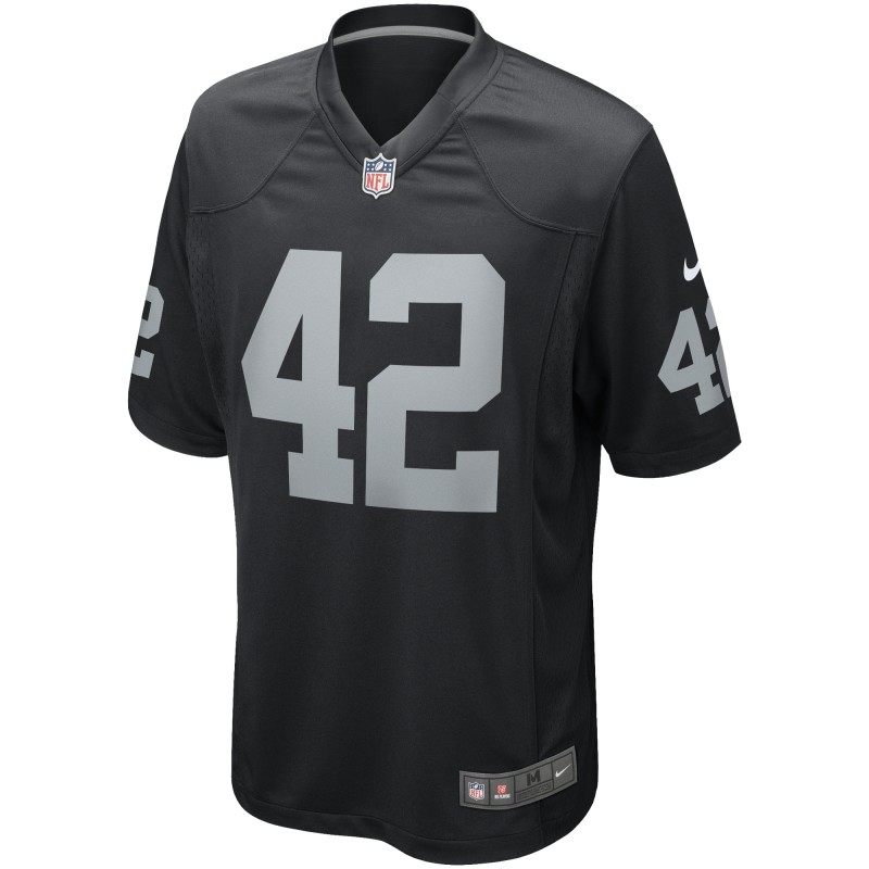 Men's Las Vegas Raiders Ronnie Lott Black Game Retired Player Jersey