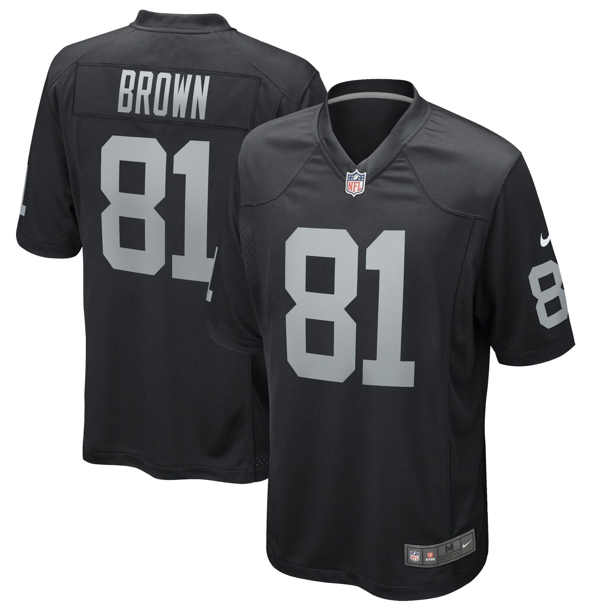 Men's Las Vegas Raiders Tim Brown Black Game Retired Player Jersey