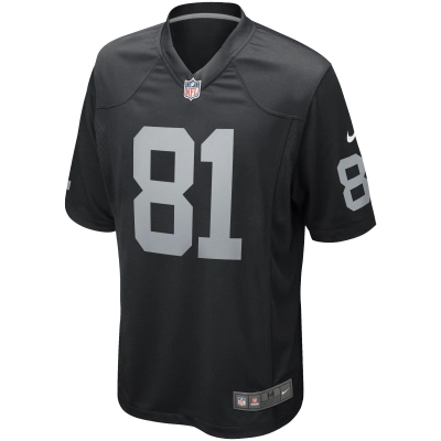 Men's Las Vegas Raiders Tim Brown Black Game Retired Player Jersey 02