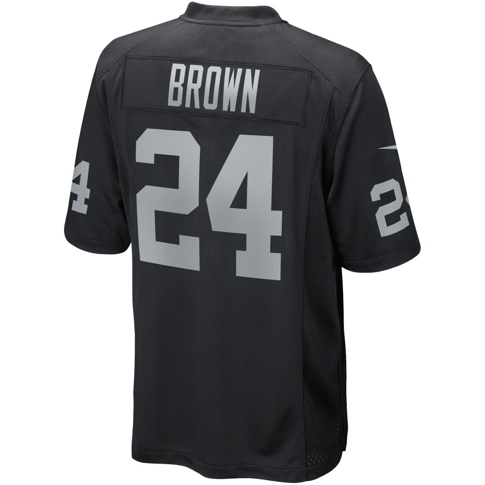 Men's Las Vegas Raiders Willie Brown Black Game Retired Player Jersey