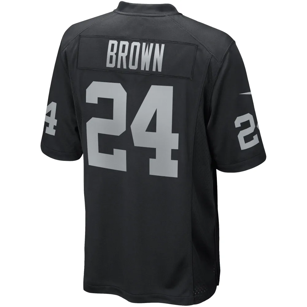 Men's Las Vegas Raiders Willie Brown Black Game Retired Player Jersey