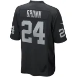 Men's Las Vegas Raiders Willie Brown Black Game Retired Player Jersey