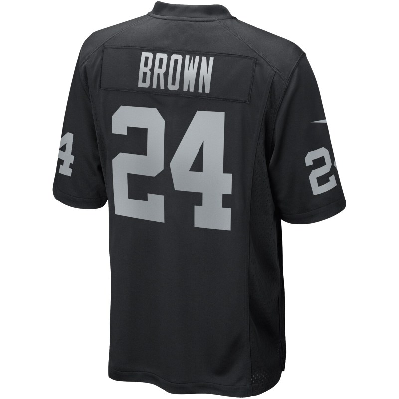 Men's Las Vegas Raiders Willie Brown Black Game Retired Player Jersey