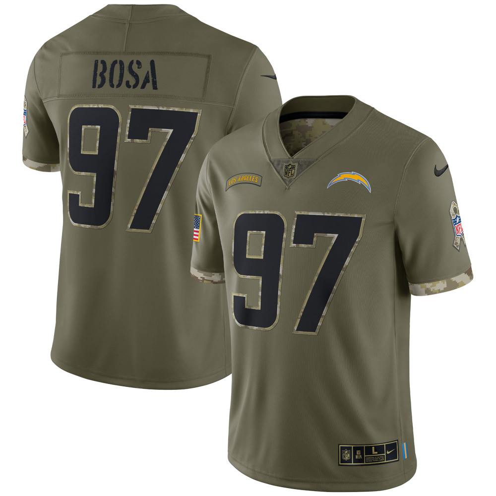 Men's Los Angeles Chargers Olive 2022 Salute To Service Limited Jersey