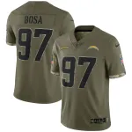 Men's Los Angeles Chargers Olive 2022 Salute To Service Limited Jersey