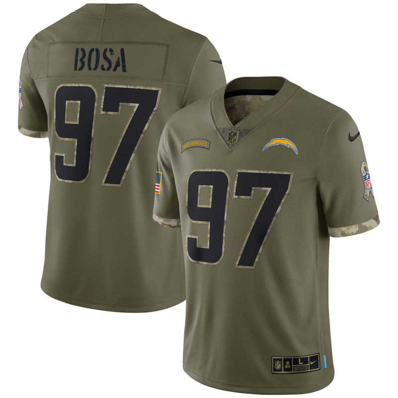 Men's Los Angeles Chargers Olive 2022 Salute To Service Limited Jersey
