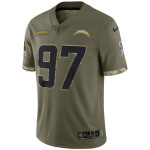 Men's Los Angeles Chargers Olive 2022 Salute To Service Limited Jersey
