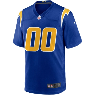 Men's Los Angeles Chargers Royal Alternate Custom Game Jersey 02