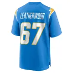 Men's Los Angeles Chargers Alex Leatherwood Powder Blue Team Game Jersey