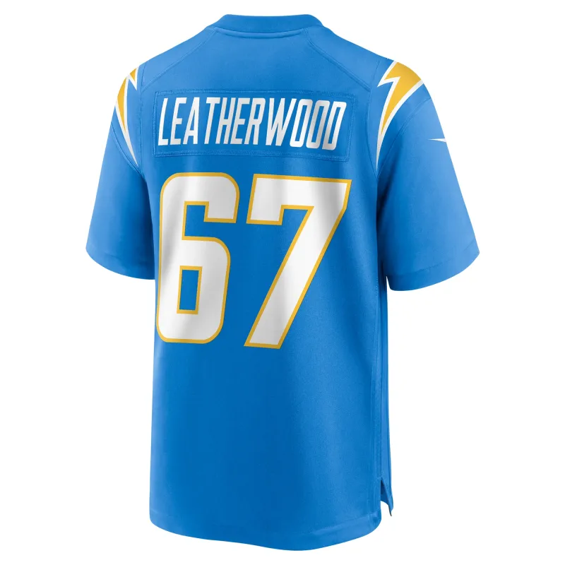 Men's Los Angeles Chargers Alex Leatherwood Powder Blue Team Game Jersey