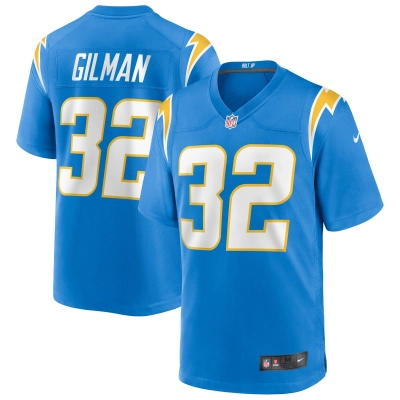 Men's Los Angeles Chargers Alohi Gilman Powder Blue Game Jersey 01