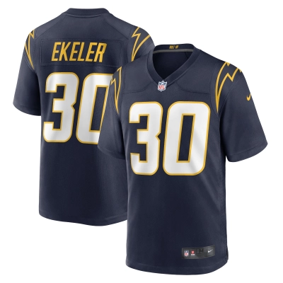 Men's Los Angeles Chargers Austin Ekeler Navy Game Jersey 01