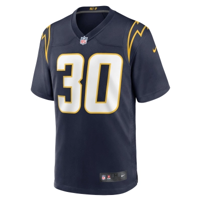 Men's Los Angeles Chargers Austin Ekeler Navy Game Jersey 02