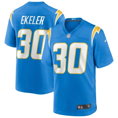 Men's Los Angeles Chargers Austin Ekeler Powder Blue Game Player Jersey 01