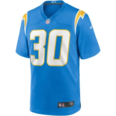 Men's Los Angeles Chargers Austin Ekeler Powder Blue Game Player Jersey 02