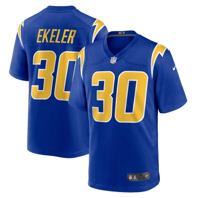 Men's Los Angeles Chargers Austin Ekeler Royal Game Jersey 01
