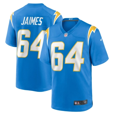 Men's Los Angeles Chargers Brenden Jaimes Powder Blue Game Jersey 01