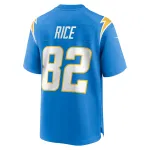 Men's Los Angeles Chargers Brenden Rice Powder Blue Team Game Jersey