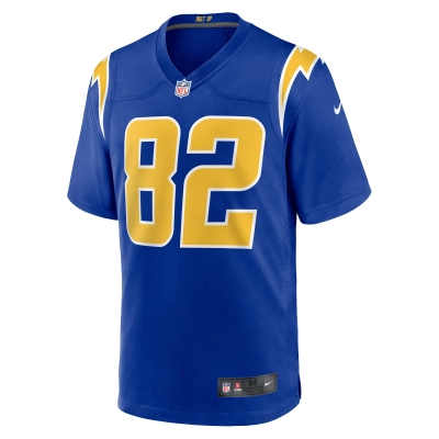 Men's Los Angeles Chargers Brenden Rice Royal 2024 NFL Draft 2nd Alternate Game Player Jersey 02