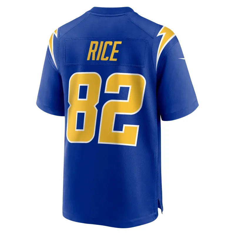Men's Los Angeles Chargers Brenden Rice Royal 2024 NFL Draft 2nd Alternate Game Player Jersey