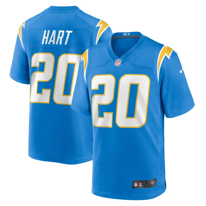 Men's Los Angeles Chargers Cam Hart Powder Blue Team Game Jersey