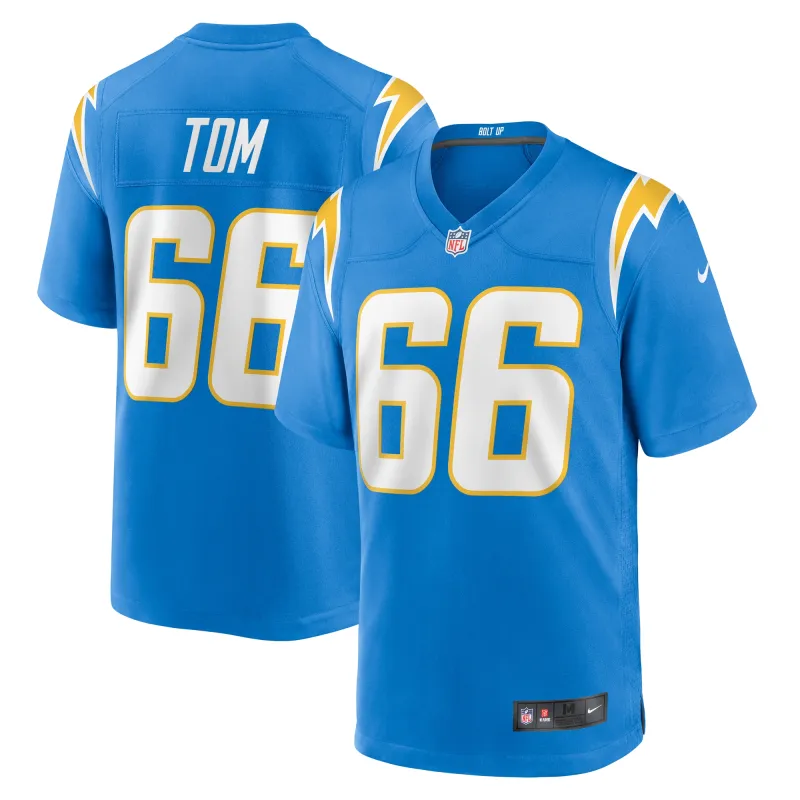 Men's Los Angeles Chargers Cameron Tom Powder Blue Game Jersey
