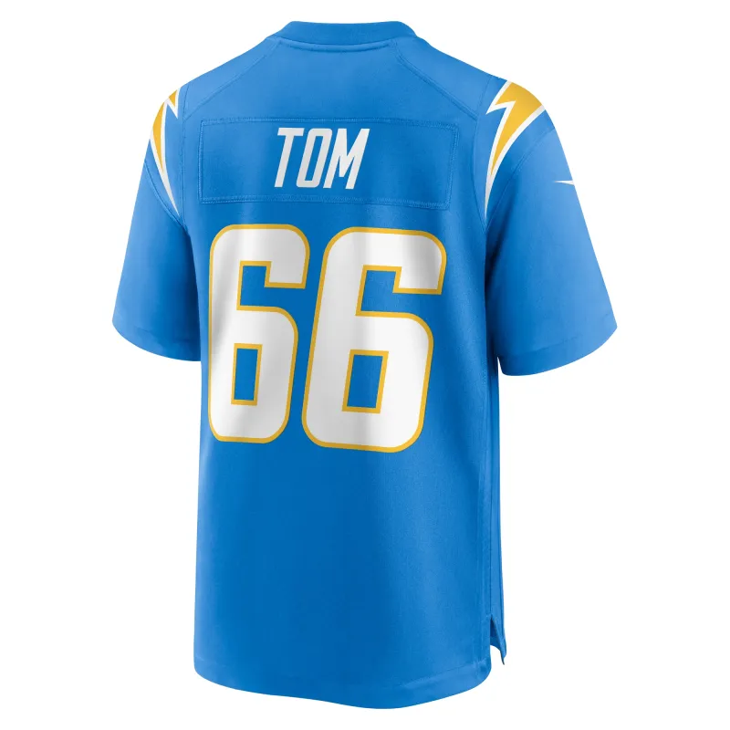 Men's Los Angeles Chargers Cameron Tom Powder Blue Game Jersey