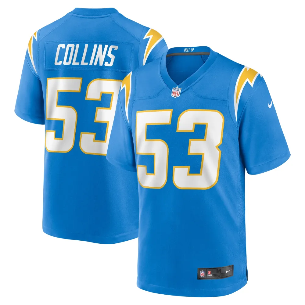 Men's Los Angeles Chargers Chris Collins Powder Blue Team Game Jersey
