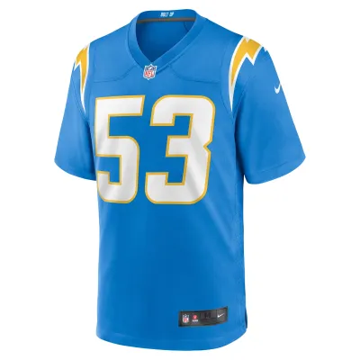 Men's Los Angeles Chargers Chris Collins Powder Blue Team Game Jersey 02