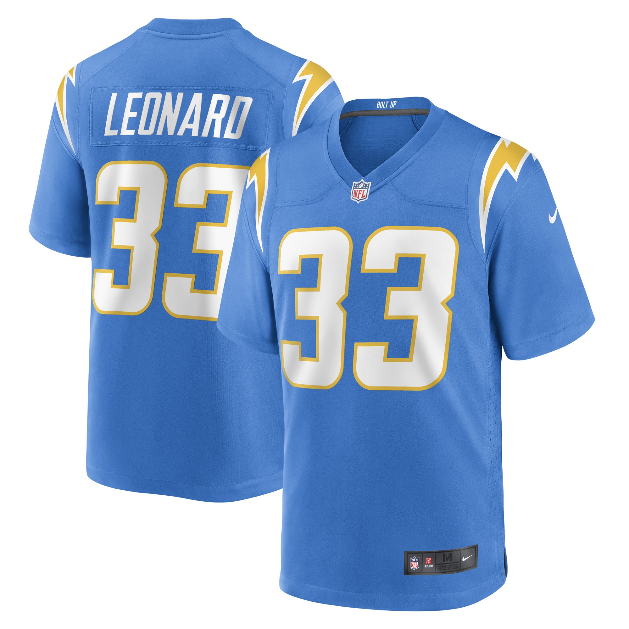 Men's Los Angeles Chargers Deane Leonard Powder Blue Game Player Jersey
