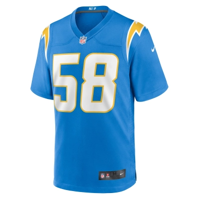 Men's Los Angeles Chargers Denzel Perryman Powder Blue Game Jersey 02