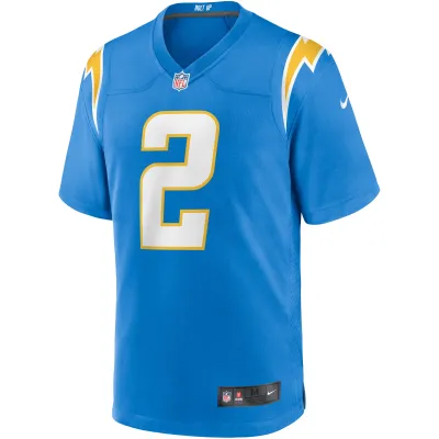 Men's Los Angeles Chargers Easton Stick Powder Blue Game Jersey 02