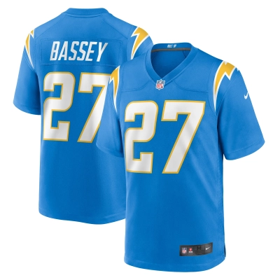 Men's Los Angeles Chargers Essang Bassey Powder Blue Game Jersey 01